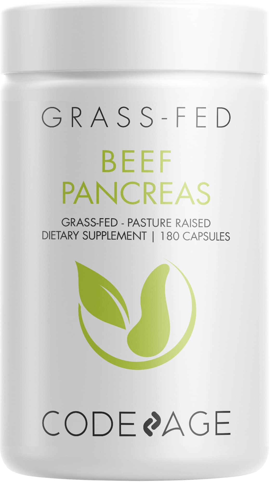Codeage Grass Fed Beef Pancreas Supplement Glandulars - Freeze Dried, Non-Defatted Desiccated Beef Pancreas Pills – Pancreatic Enzymes Diet Meat - Pasture Raised Bovine Vitamins - 180 Capsules CodeageBuy Supplements Australia