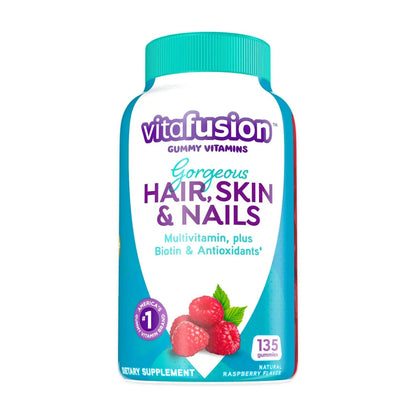 Vitafusion Gorgeous Hair, Skin & Nails Multivitamin Plus Biotin, Vitamin B12 Cherry Gummies for Energy Metabolism Support, 135ct & 90ct VitafusionBuy Supplements Australia