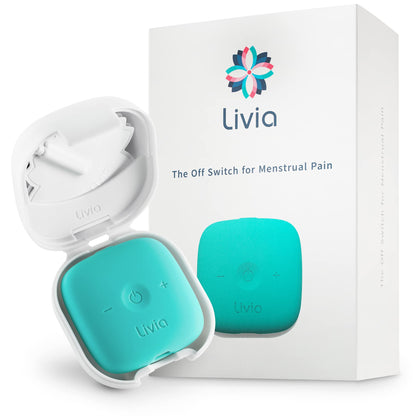 Livia Menstrual Pain Relief Device, Blue-Green - The Off Switch for Period Pain - Portable Unit