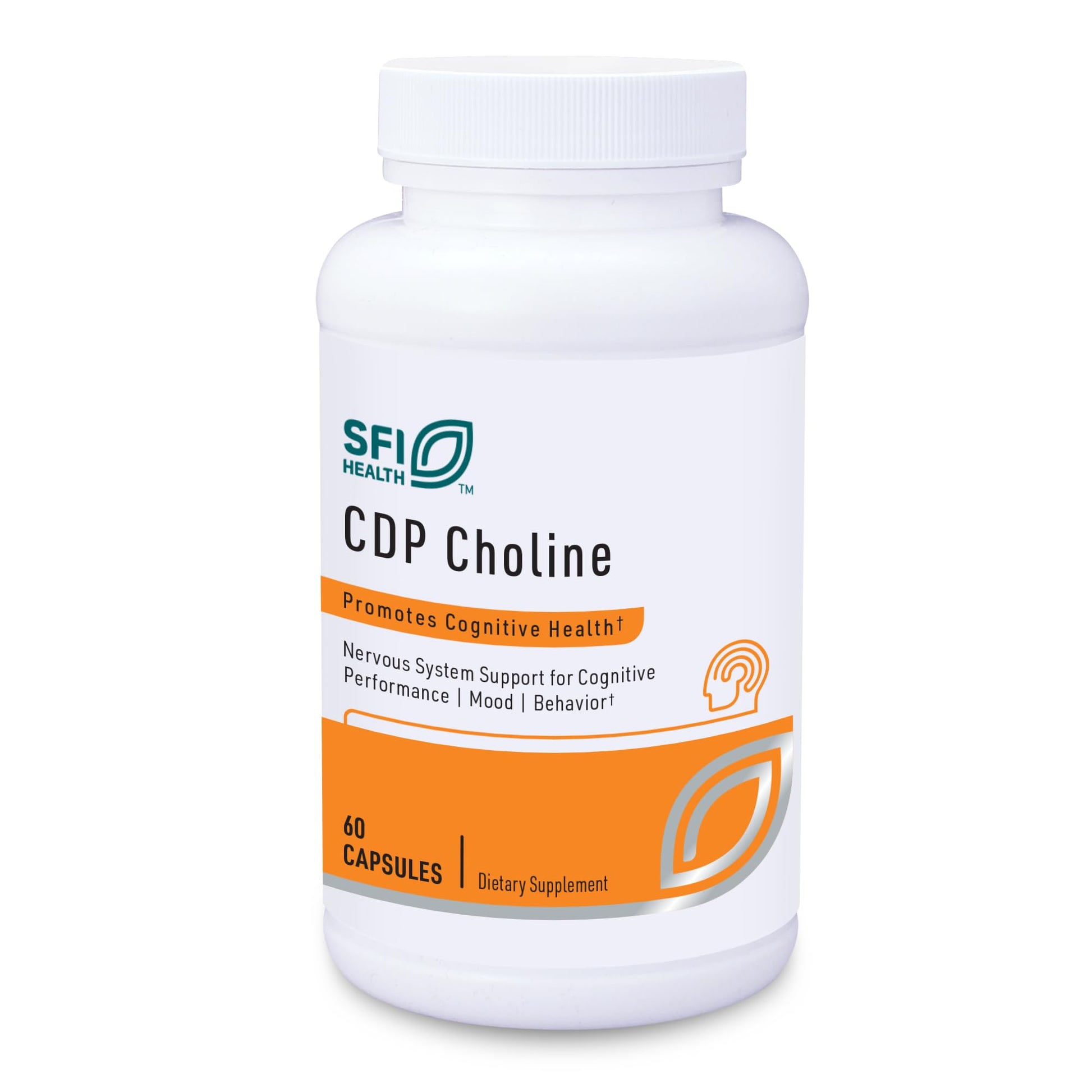Klaire Labs SFI Health CDP Choline 250mg - Soy-Free Choline Supplements - Cognizin Citicoline to Help Support Memory, Focus & Attention - Bioavailable Active Form, Hypoallergenic (60 Capsules) SFI HealthBuy Supplements Australia