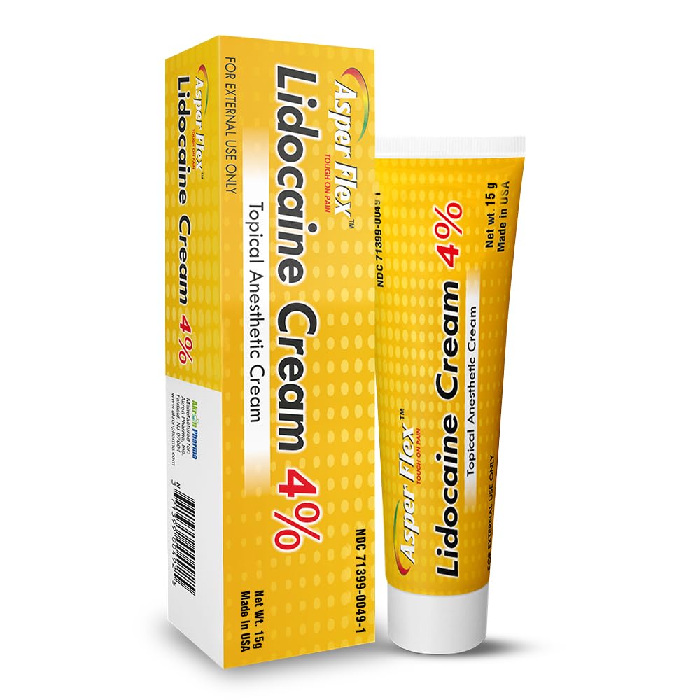 ASPERFLEX™ Lidocaine Pain Relief Cream 4% - Fast-Acting Numbing Cream for Muscle & Joint Pain, Arthritis, Backache, and More - 15G ASPERFLEXBuy Supplements Australia