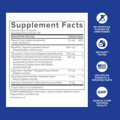 Gundry MD Power Phenols Brain Health Supplement for Cognition, Focus, Motivation, Productivity, and Energy - (30 Servings)
