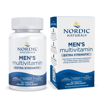 Nordic Naturals Men’s Multivitamin Extra Strength - Bone, Energy, & Blood-Vessel Support - Immunity Supplement - 20 Essential Nutrients - 60 Tablets - 30 Servings Nordic NaturalsBuy Supplements Australia
