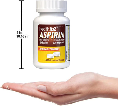 HealthA2Z® Aspirin 325mg | Uncoated Tablets |Original Strength | Pain Reliver | Fever Reducer | Compare to Bayer® Active Ingredients… (300 Counts) HealthA2ZBuy Supplements Australia