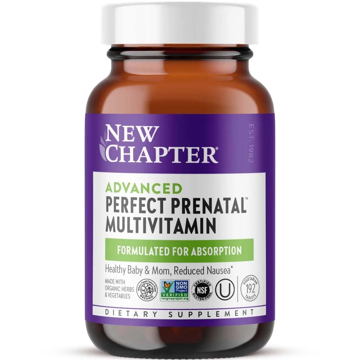 New Chapter Perfect Prenatal Vitamins, Organic Prenatal Vitamins, Non-GMO Ingredients for Healthy Baby & Mom - Folate (Methylfolate), Iron, Vitamin D3 New ChapterBuy Supplements Australia