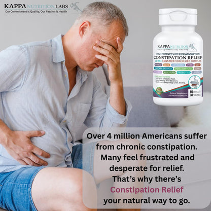 KAPPA NUTRITION Constipation Relief Supplement – Gentle Colon Cleanse for Regularity & Gut Health – Non-Habit Forming Formula with Fiber, Herbs & Probiotics – Non-GMO, 60 Capsules KAPPA NUTRITIONBuy Supplements Australia