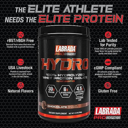 Labrada Hydro 100% Pure Hydrolyzed Whey Protein Isolate Powder, Lactose Free LabradaBuy Supplements Australia