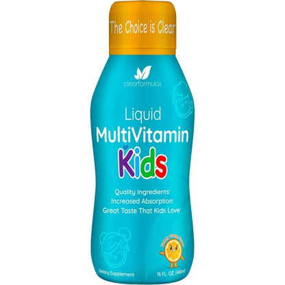 Sugar Free Liquid Multivitamin for Kids - High Absorption Kids Liquid Multivitamin with Vitamins A C D E & B Complex Plus Quercetin Immune Support Complex Clear FormulasBuy Supplements Australia