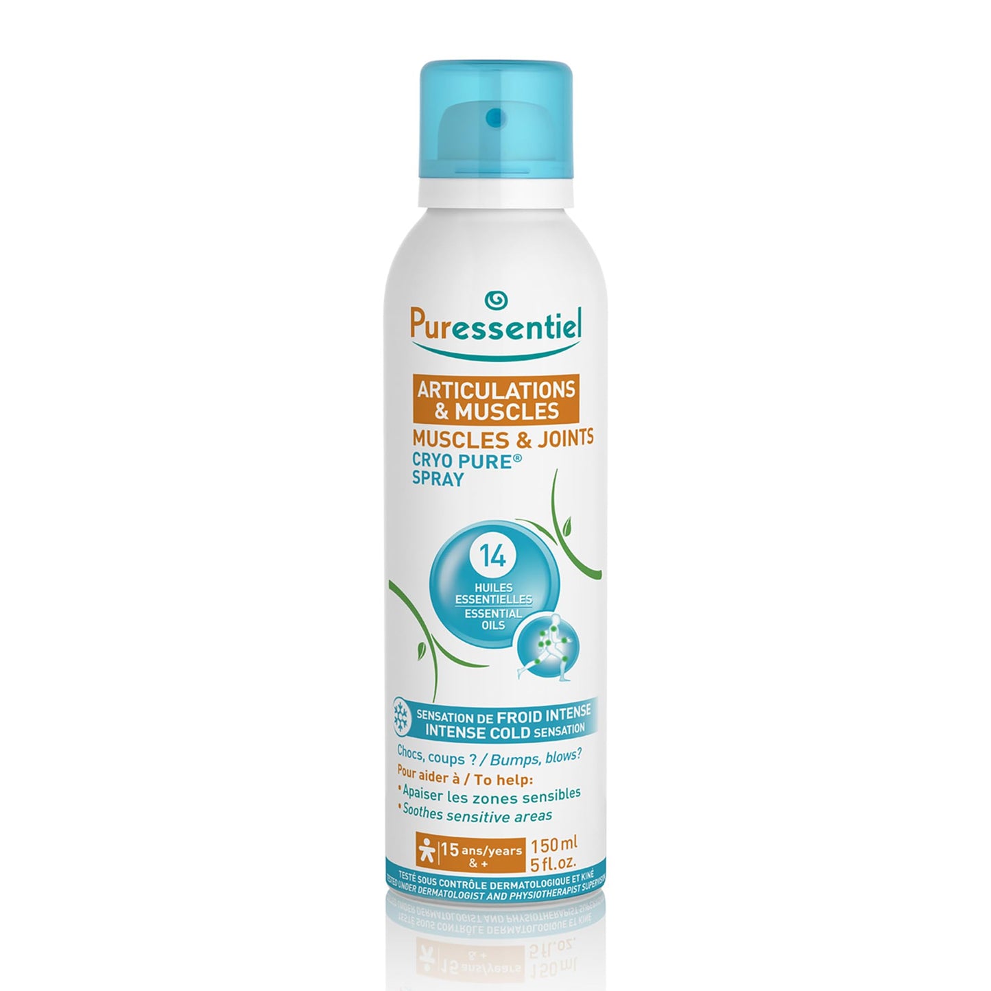 Puressentiel Muscles and Joints Cryo Pure Spray - Natural Menthol and Essential Oils Soothe Muscle Stiffness - Long Lasting Cooling Sensation - 5 oz PuressentielBuy Supplements Australia