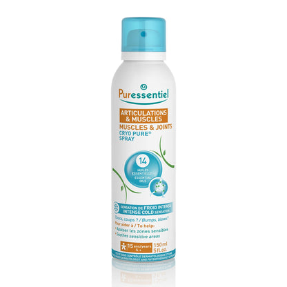 Puressentiel Muscles and Joints Cryo Pure Spray - Natural Menthol and Essential Oils Soothe Muscle Stiffness - Long Lasting Cooling Sensation - 5 oz PuressentielBuy Supplements Australia