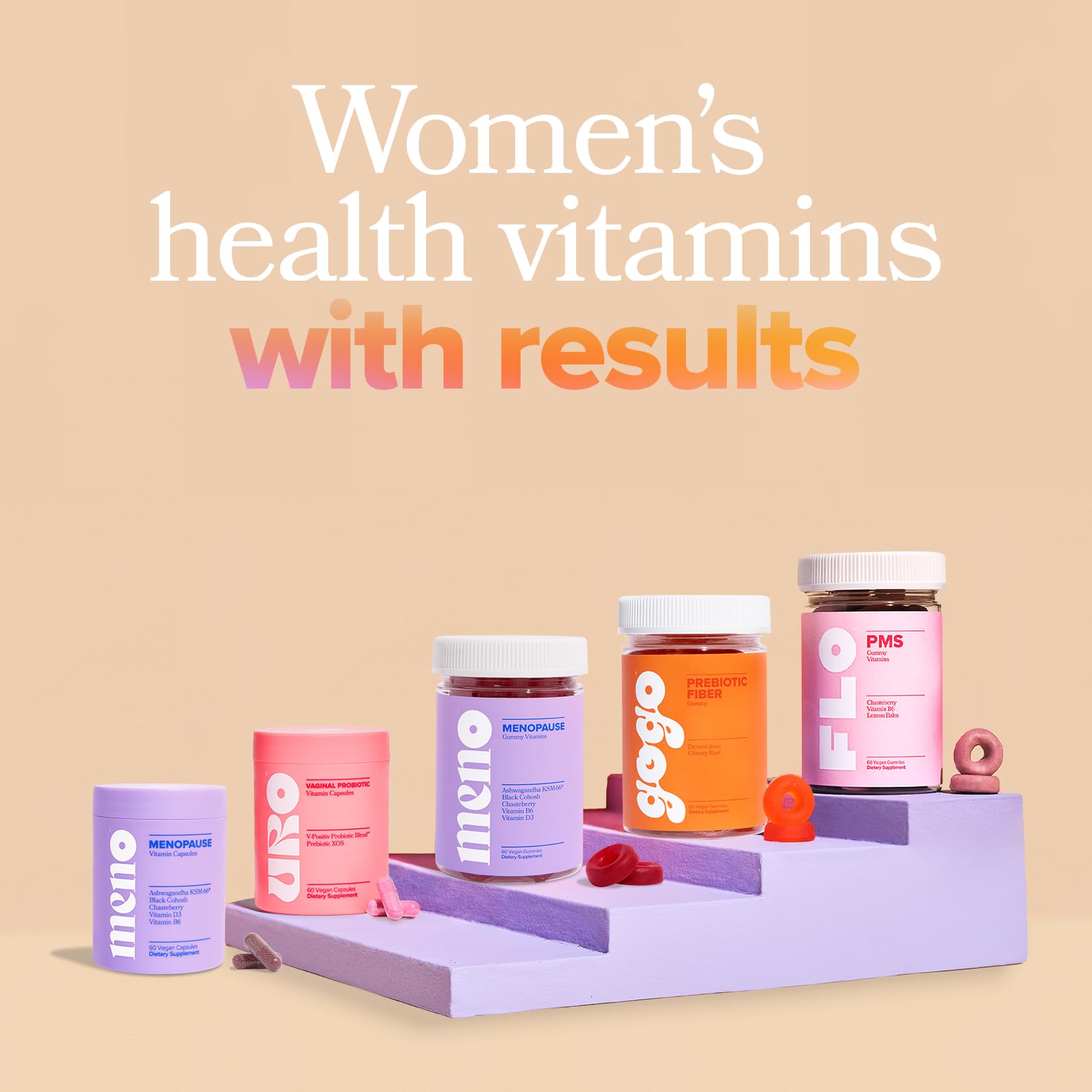 MENO Gummies for Menopause, 30 Servings (Pack of 2) - Hormone-Free Menopause O PositivBuy Supplements Australia