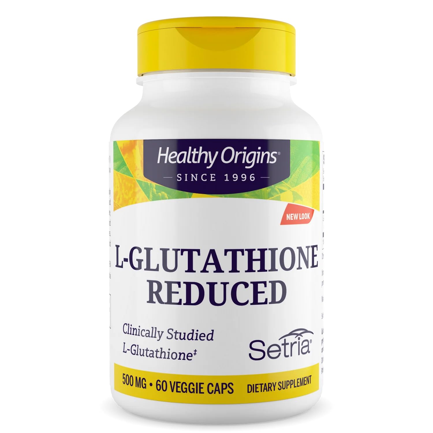 Healthy Origins L-Glutathione 500 mg (Setria, Non-GMO, Gluten Free, Antioxidant, Immune Support, Skin Support), 60 Veggie Caps Healthy OriginsBuy Supplements Australia