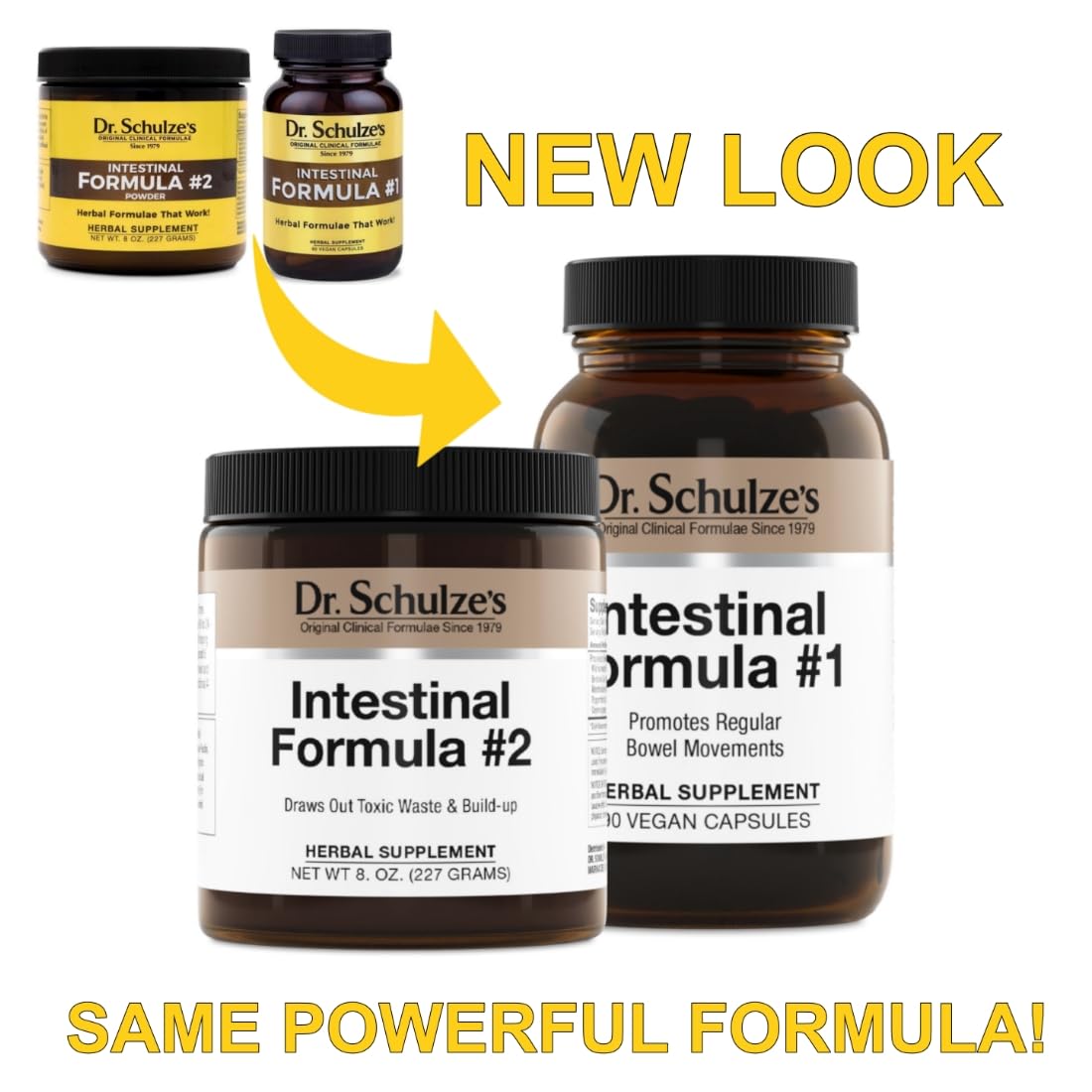 Dr. Schulze's Intestinal Formula #2 (8 Ounces) and Intestinal Formula #1 Capsules (90 Capsules) - Organic Herbal Supplements Dr. Schulze'sBuy Supplements Australia