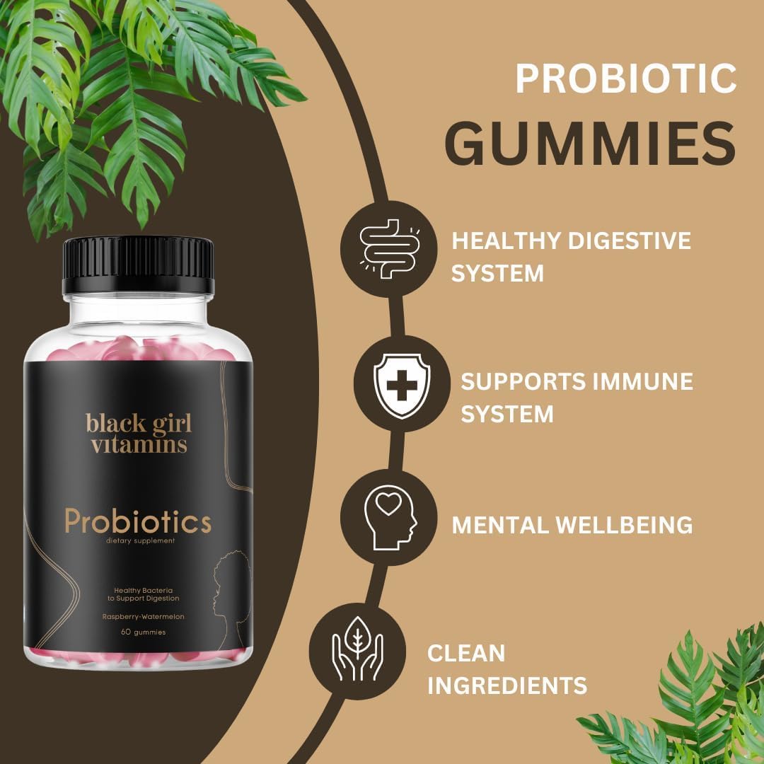 Black Girl Vitamins Complete Wellness Essentials - 30-Day Bundle with D3 Gummies, Probiotics, Hair-Skin-Nails + Sea Moss - 8 Key Nutrients for Immune, Skin & Energy Support Black Girl VitaminsBuy Supplements Australia