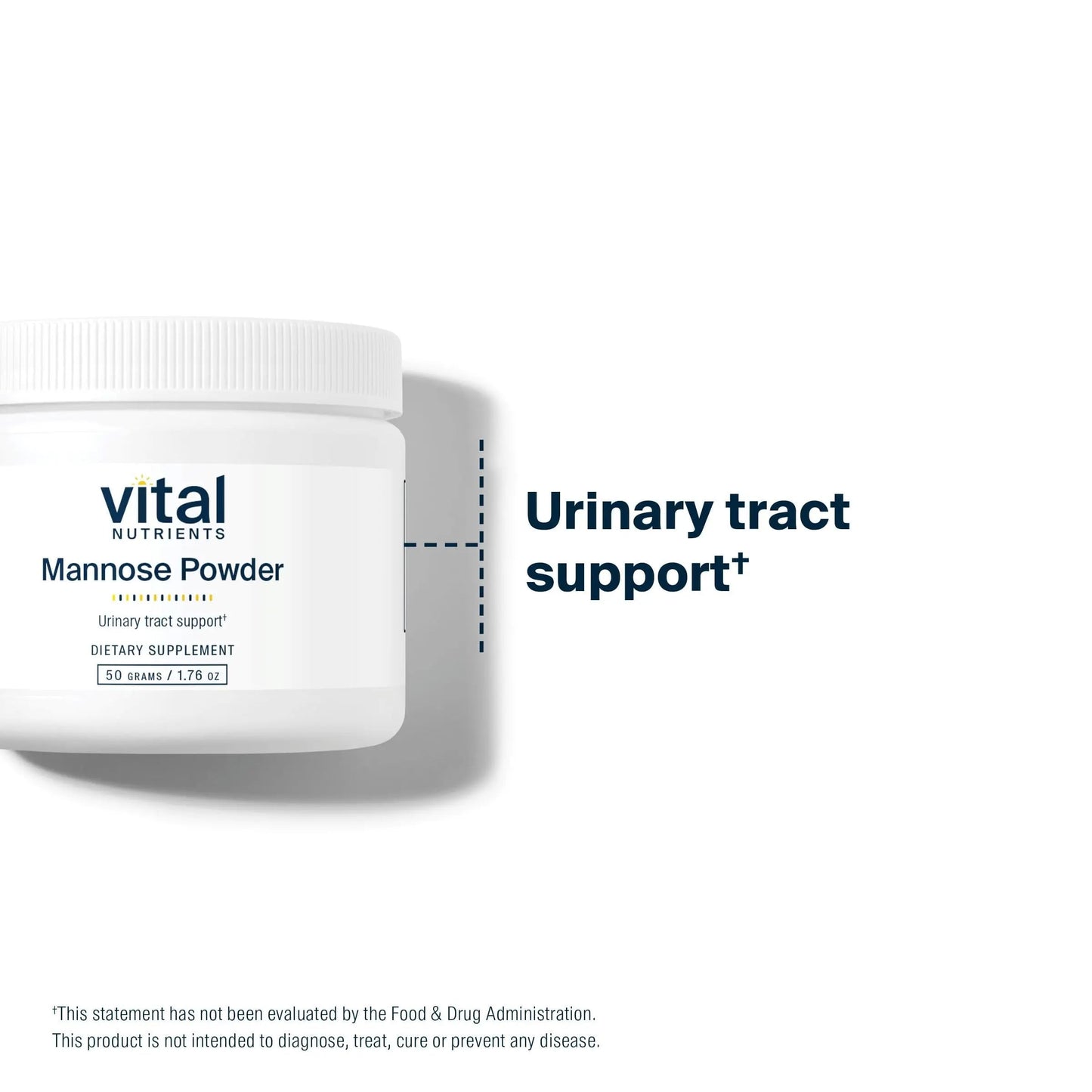 Vital Nutrients Mannose Powder 50g - Vegan D-Mannose Supplement for Urinary Tract and Bladder Support - Gluten, Dairy, Soy Free - Non-GMO - 25 Servings Vital NutrientsBuy Supplements Australia