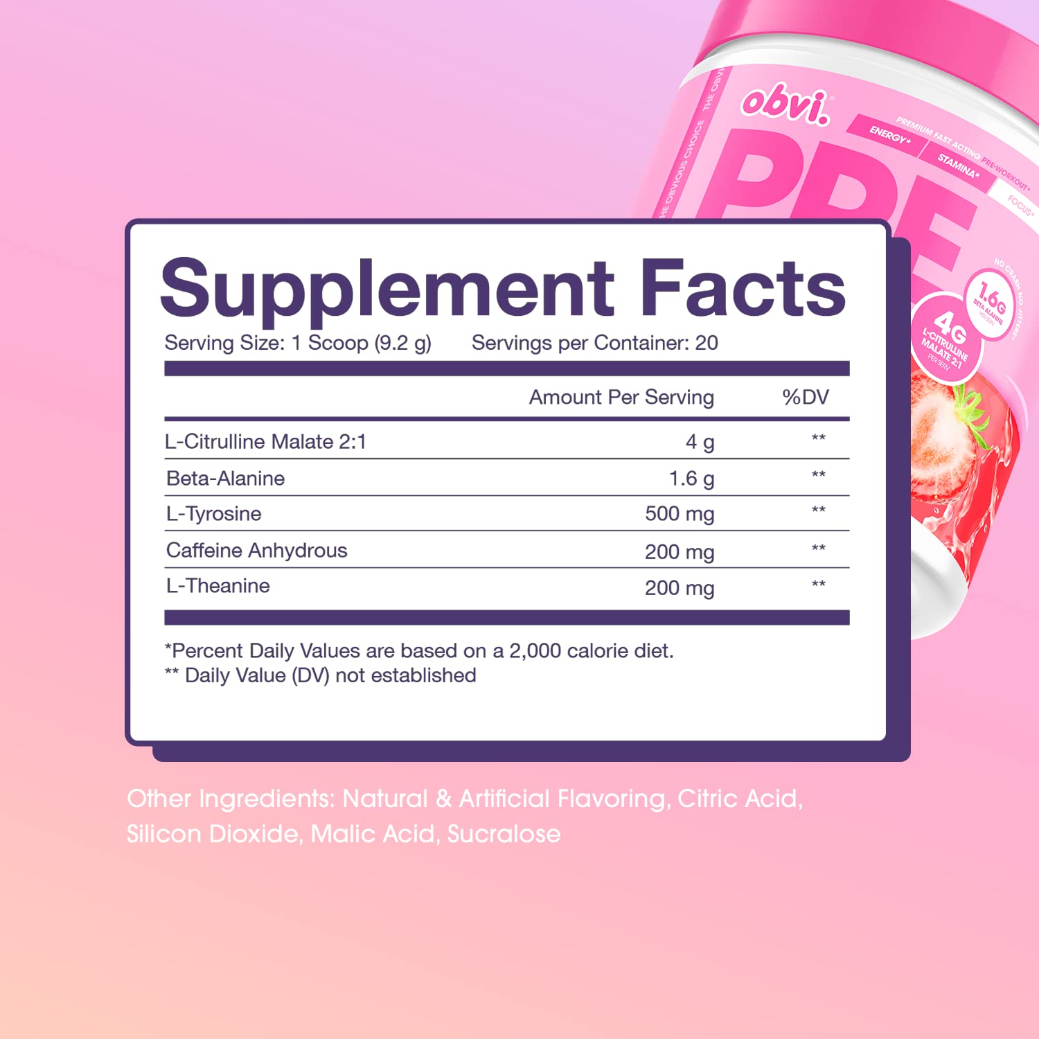 Obvi Pre Workout for Women, Preworkout, Designed for Energy, Stamina and Focus ObviBuy Supplements Australia