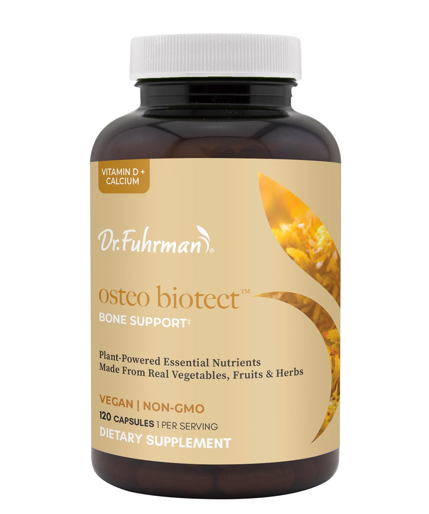 Dr. Fuhrman Osteo Bone Health Supplement | Wholefood Supplement for Women & Men | Vitamin for Bone Density | Organic Vitamin D3, Calcium, Magnesium & K2 | Natural Ingredients | 120 Caps Dr. FuhrmanBuy Supplements Australia