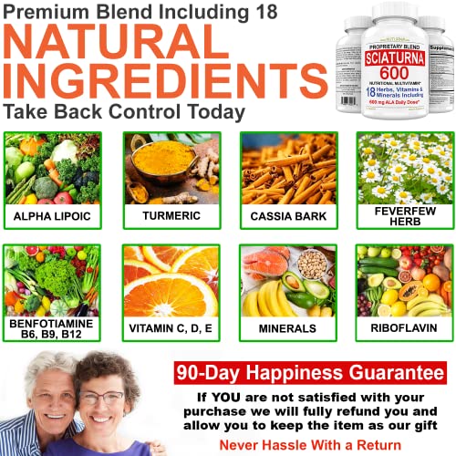 Sciatica Supplement with 600 mg Alpha Lipoic Acid - Sciatic Nerve Support NuturnaBuy Supplements Australia