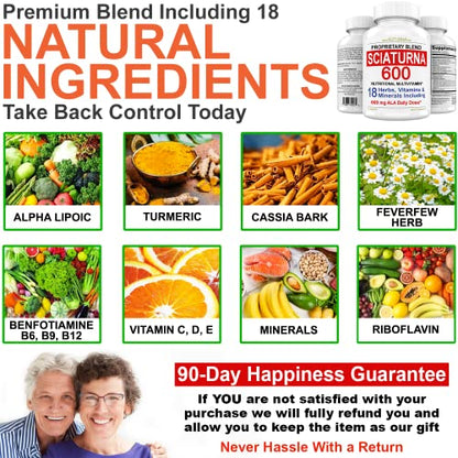 Sciatica Supplement with 600 mg Alpha Lipoic Acid - Sciatic Nerve Support NuturnaBuy Supplements Australia