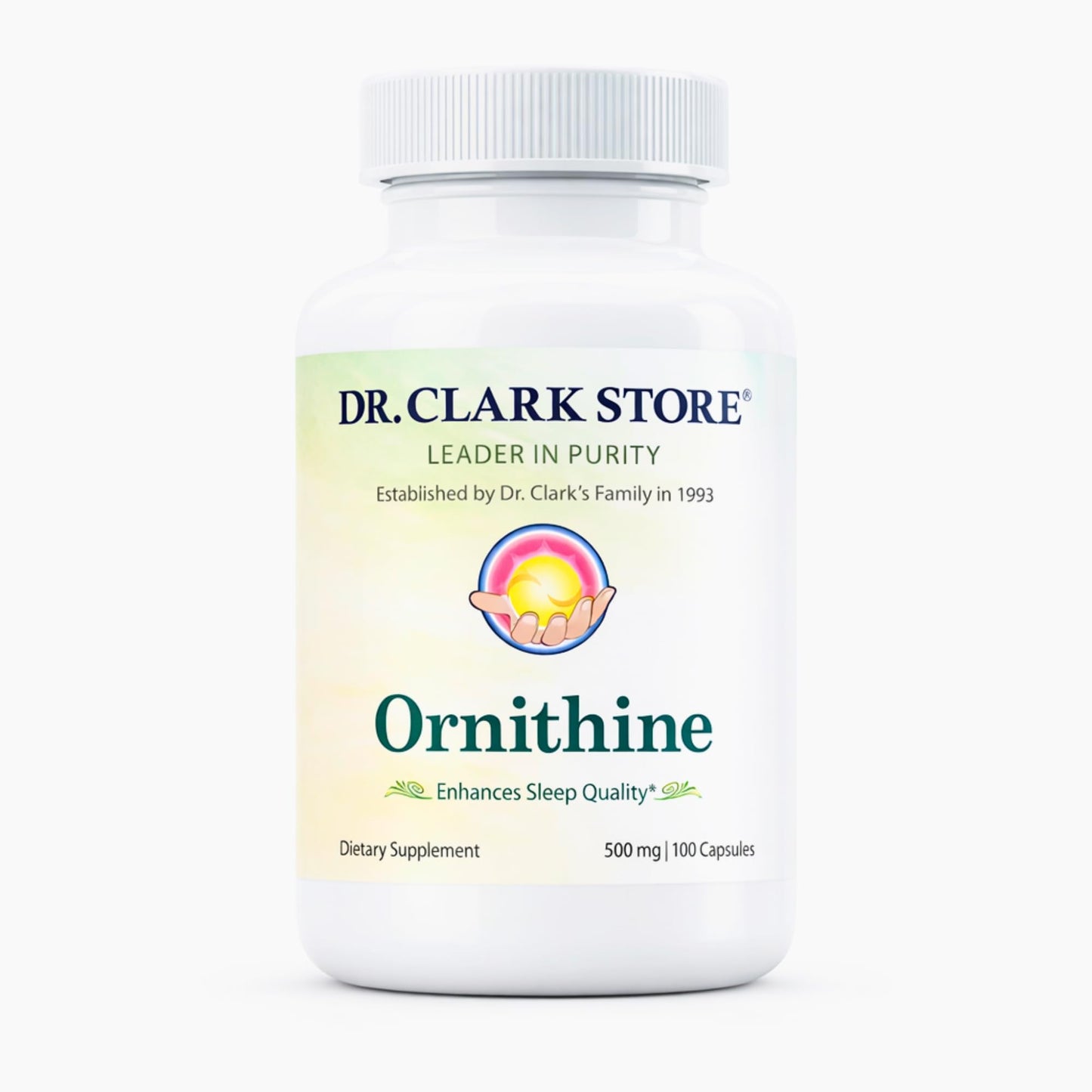 Dr Clark Ornithine Dietary Supplement - Gluten Free, Natural Sleep Aid, Promotes Protein Metabolism, Cleansing and Detoxification, 500mg, 100 Gelatin Capsules Dr Clark StoreBuy Supplements Australia