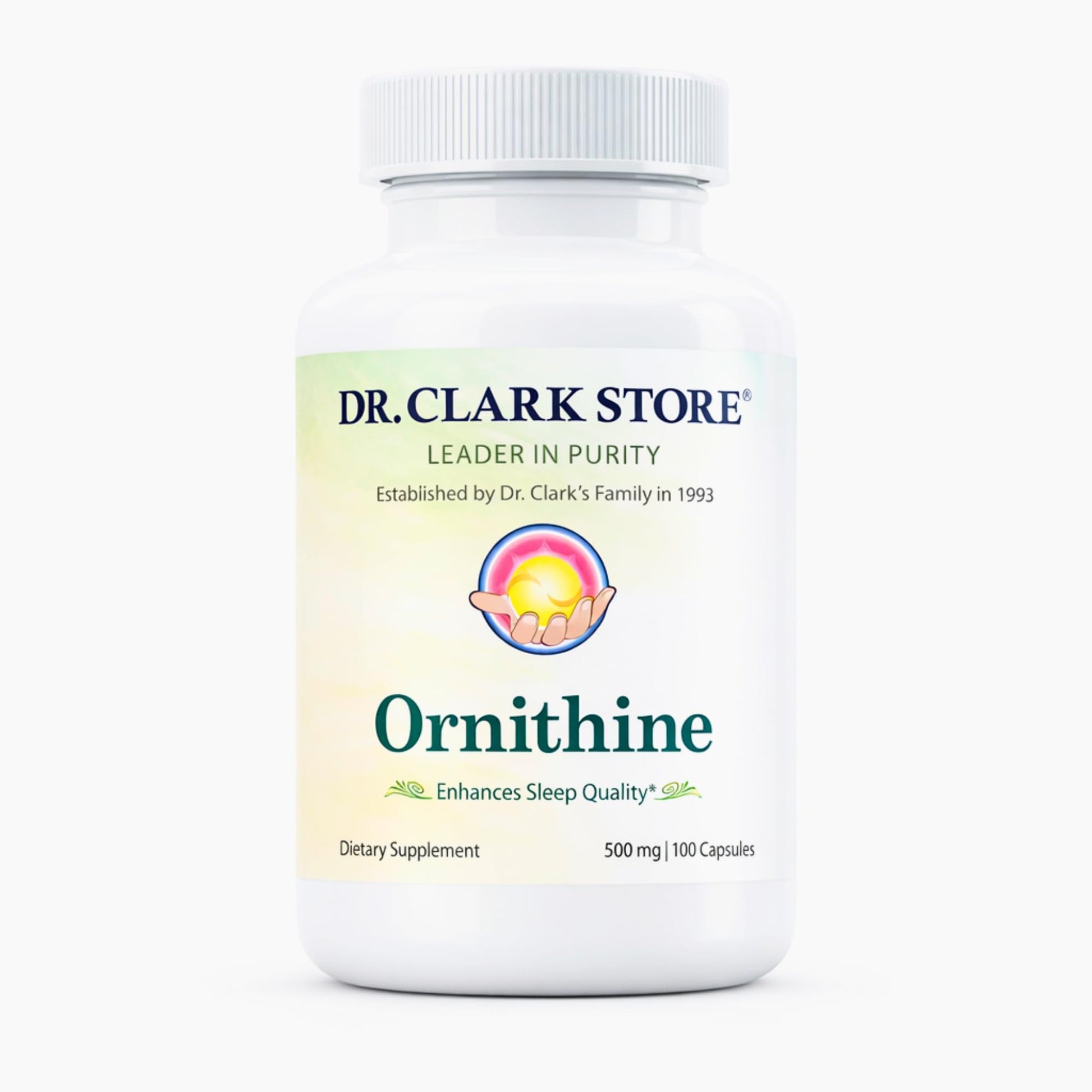 Dr Clark Ornithine Dietary Supplement - Gluten Free, Natural Sleep Aid, Promotes Protein Metabolism, Cleansing and Detoxification, 500mg, 100 Gelatin Capsules Dr Clark StoreBuy Supplements Australia