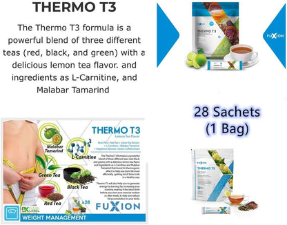 FuXion Thermo T3,Delicious Lemon Tea Flavor(Thermo TT3, 28 Sachets) CHNLMLBuy Supplements Australia