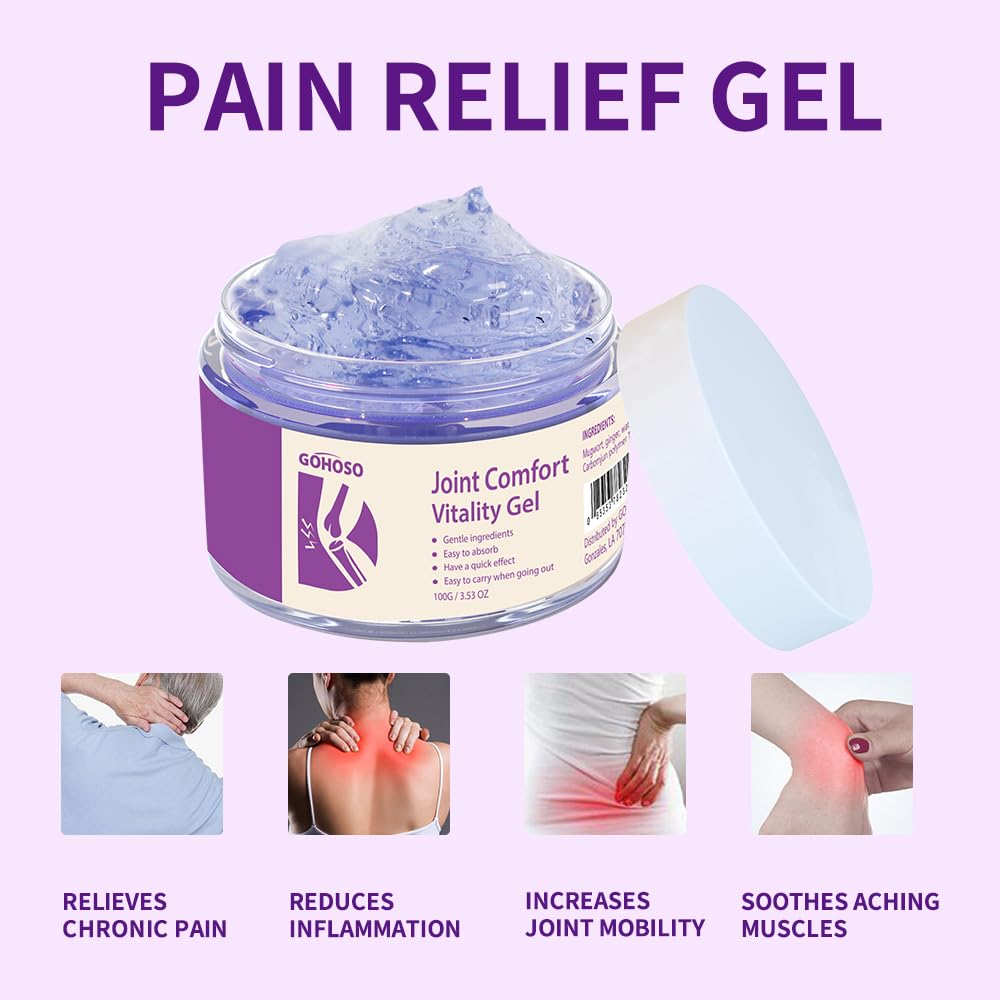 Joint Purple Gel, Cooling Massage Cream with Turmeric for Back, Neck, Joints & Muscles – Hydrating Gel for Active Lifestyles ENVISHABuy Supplements Australia