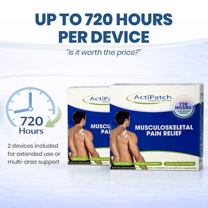 Mint Bucket ActiPatch Wearable Pain-Relief Device, 2-Pack Bundle – Pulsed Shortwave Therapy Loop for Back, Knee, Hip & Joint Discomfort, Long Lasting Leg Pain Relief Product Mint Bucket BrandsBuy Supplements Australia