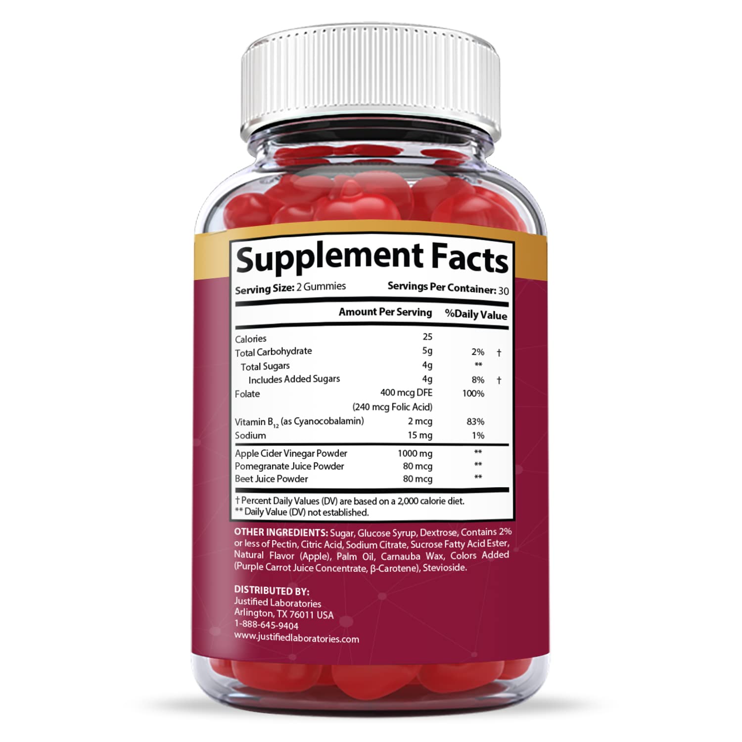 Justified Laboratories (2 Pack) Great Results Keto ACV Gummies 1000MG Justified LaboratoriesBuy Supplements Australia