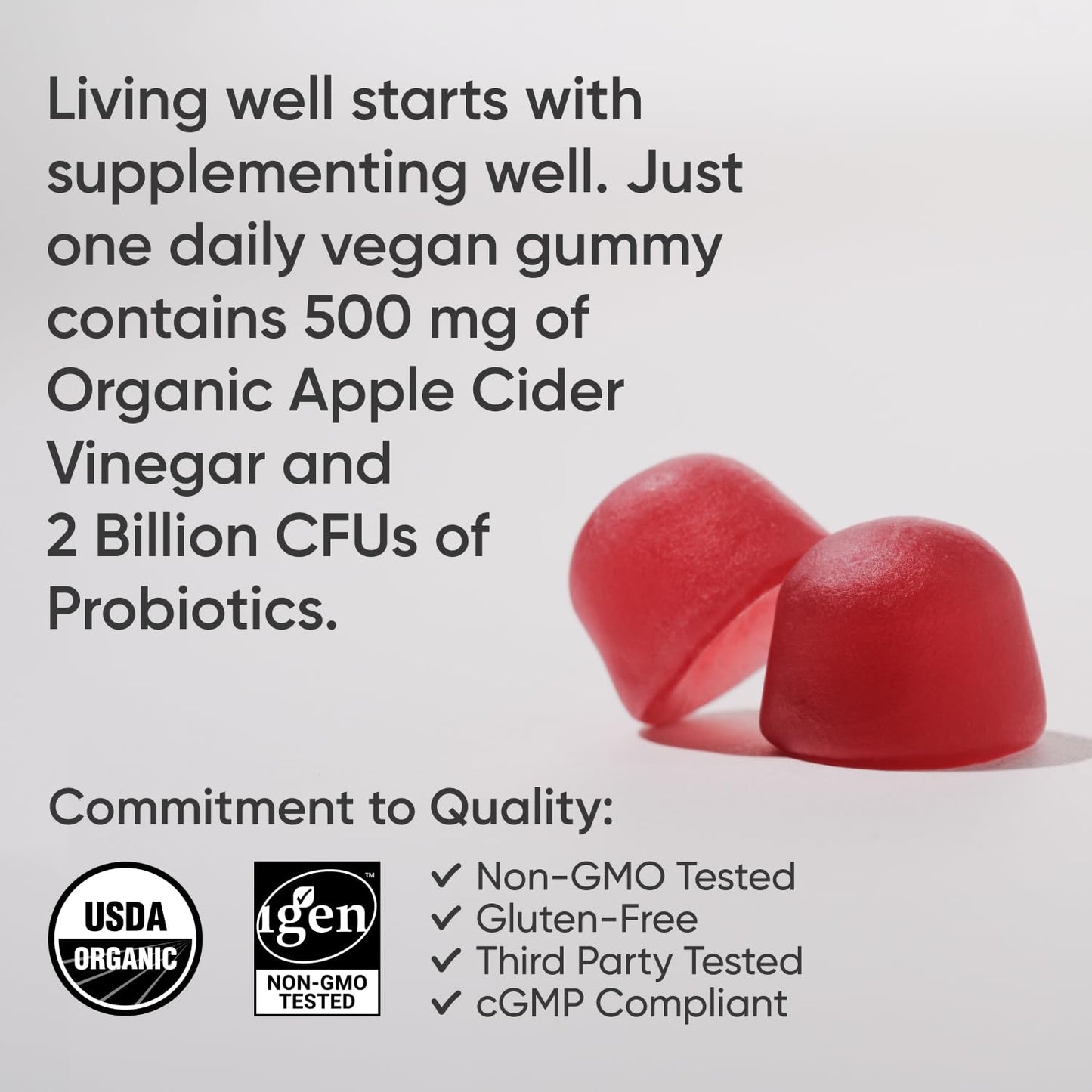 Sports Research Organic Apple Cider Vinegar Gummies with The Mother - USDA Organic Sports ResearchBuy Supplements Australia