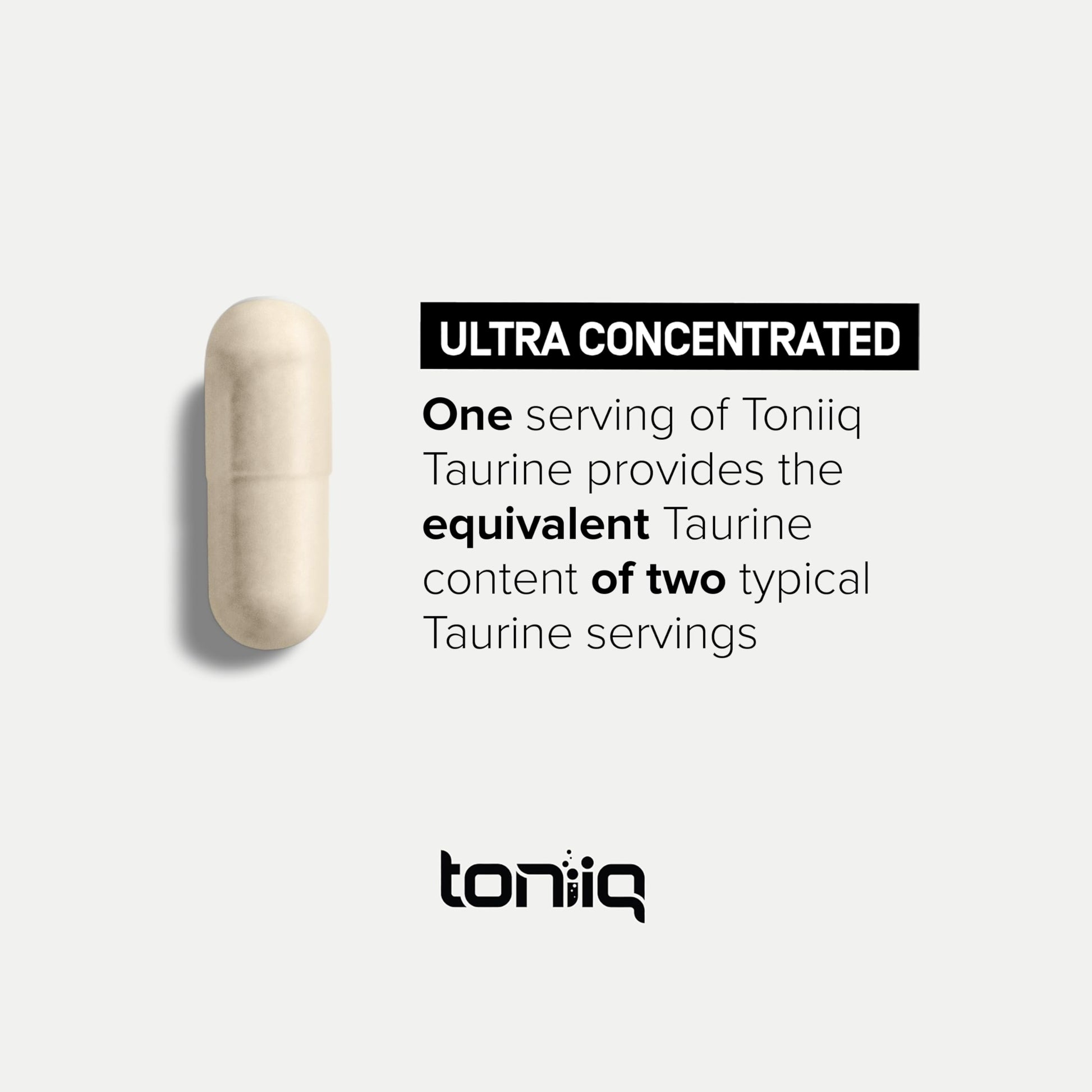 Toniiq 2000mg Taurine Supplement - High Purity Taurine Powder Capsules, 98%+ Pure ToniiqBuy Supplements Australia