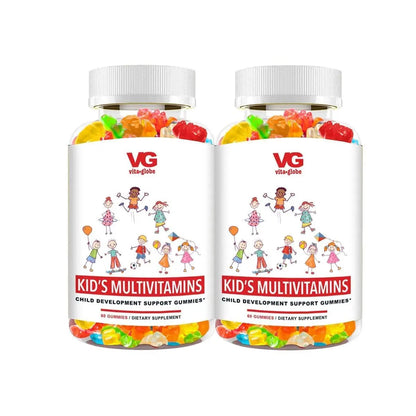 VITA GLOBE Kids Complete Multivitamin Gummies – with Vitamins A, C, D, E, B6 & B12 | Daily Immune, Growth & Wellness Support | VITA GLOBE