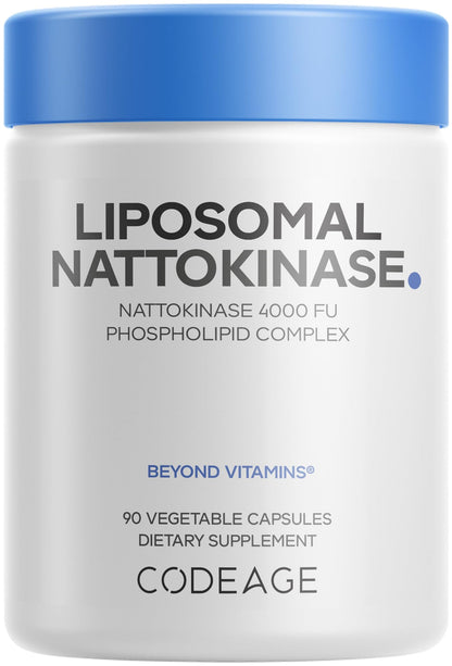 Codeage Liposomal Nattokinase Supplement – Nattokinase 4000 FU, Liposomal Delivery - Vegan, Non-GMO – 90 Capsules CodeageBuy Supplements Australia