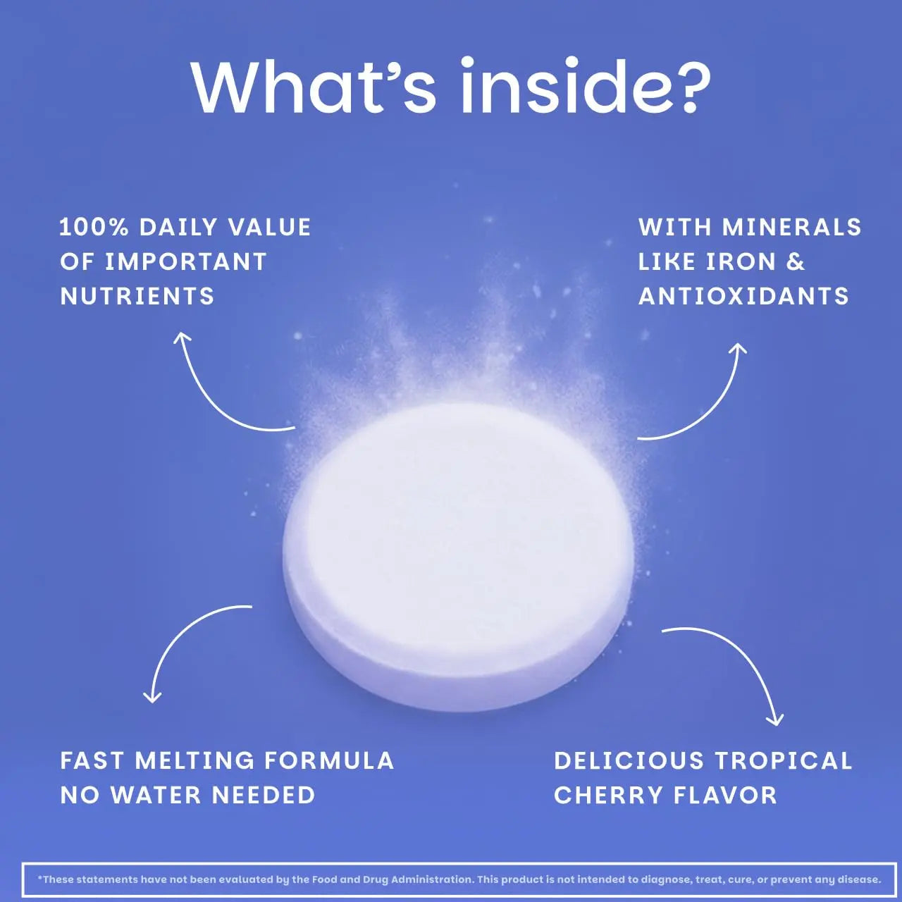 EZ Melts Multivitamin + Iron - Daily Multivitamin for Women & Men - Supports Healthy Energy Levels & Antioxidant Protection EZ MeltsBuy Supplements Australia