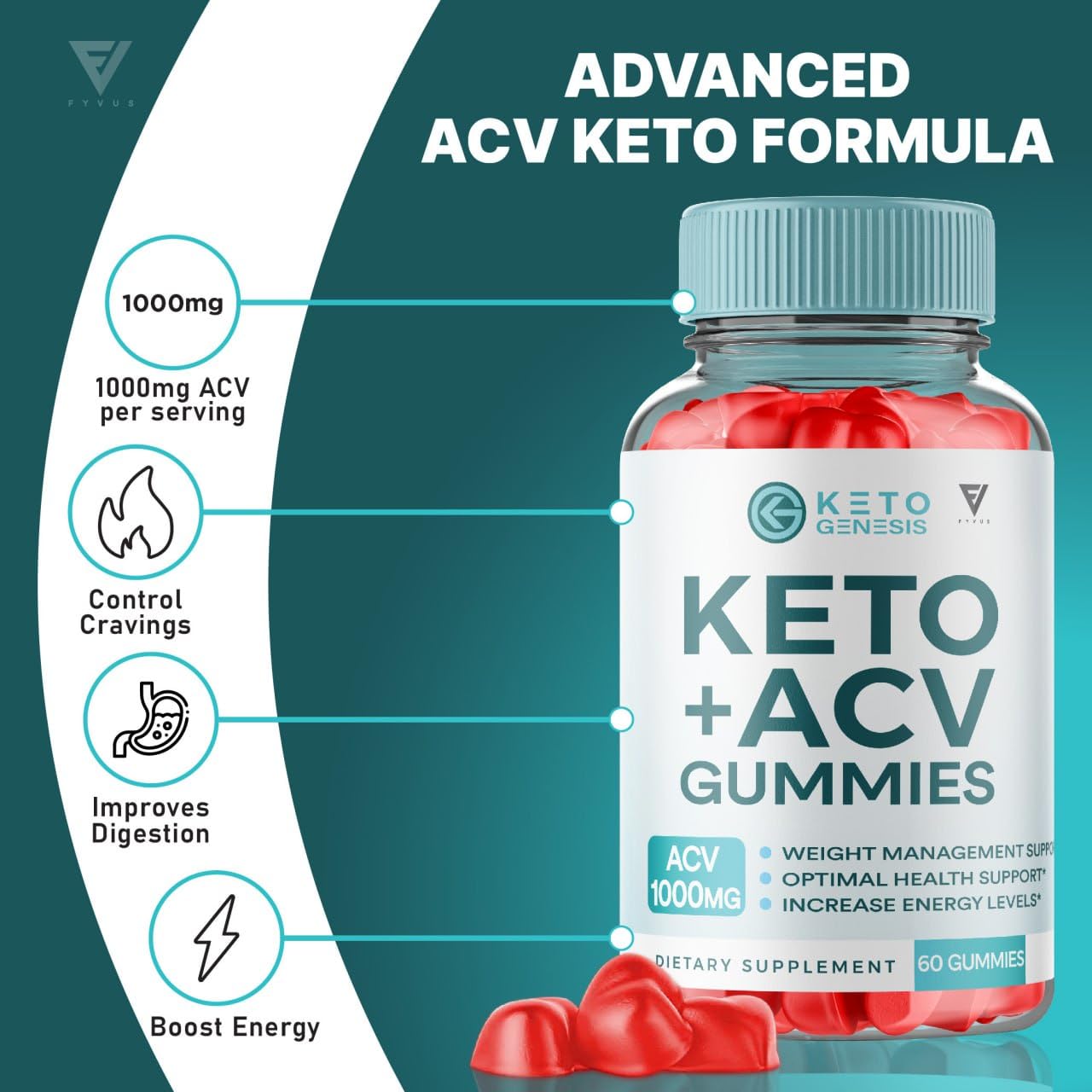 Keto Genesis Keto ACV Gummies Advanced Weight Loss, Ketogenesis Keto + ACV 1000MG FyvusBuy Supplements Australia
