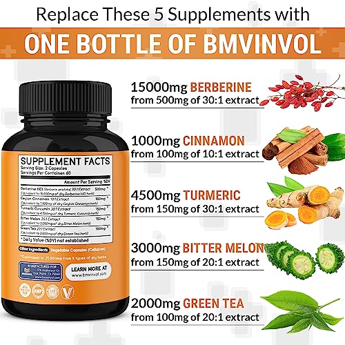 Berberine 𝟏𝟓𝟎𝟎𝟎𝐦𝐠 Ceylon Cinnamon 𝟏𝟎𝟎𝟎𝐦𝐠 Turmeric 𝟒𝟓𝟎𝟎𝐦𝐠 Green Tea 𝟐𝟎𝟎𝟎𝐦𝐠 BMVINVOLBuy Supplements Australia