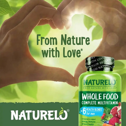 NATURELO Whole Food Multivitamin for Women - 120 Capsules and Whole Food Multivitamin for Men - 120 Capsules Bundle NATURELO