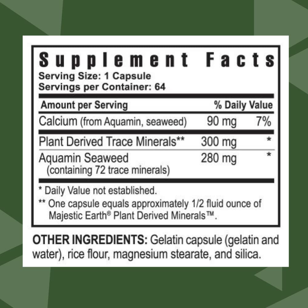 Youngevity Ultimate Mineral Caps™ - 70+ Essential Full Spectrum Trace Minerals - Nutrient-Dense, Derived from Humic & Aquamin Seaweed (64 Capsule) YoungevityBuy Supplements Australia