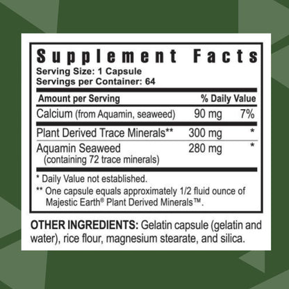 Youngevity Ultimate Mineral Caps™ - 70+ Essential Full Spectrum Trace Minerals - Nutrient-Dense, Derived from Humic & Aquamin Seaweed (64 Capsule) YoungevityBuy Supplements Australia
