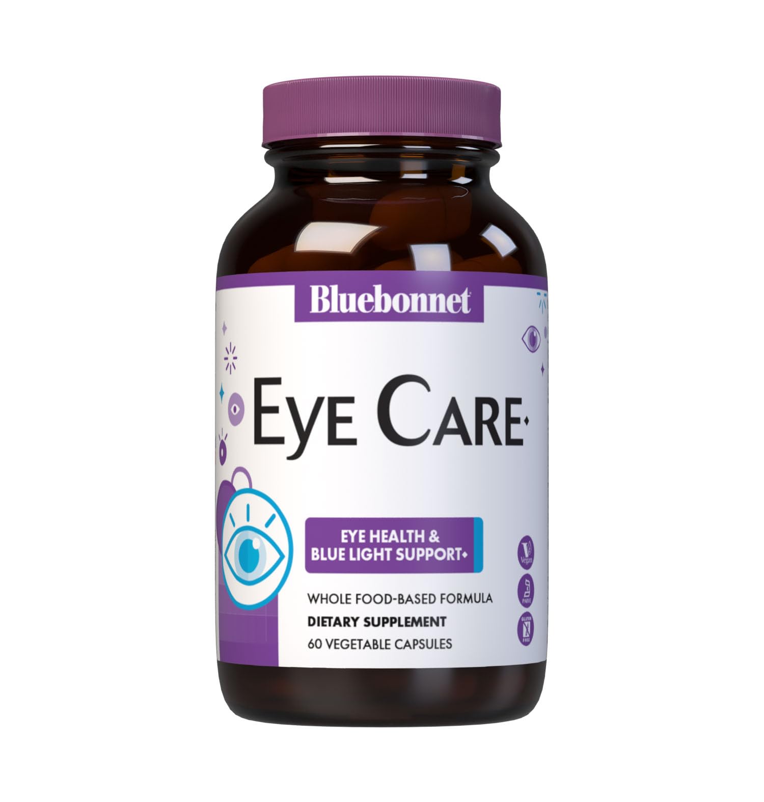 Bluebonnet Nutrition Eye Care Macular & Blue, Eye Health & Blue Light Support*, Vegan, Kosher-Certified, Gluten-Free, Dairy-Free, 60 Vegetable Capsules, 30 Servings BlueBonnetBuy Supplements Australia