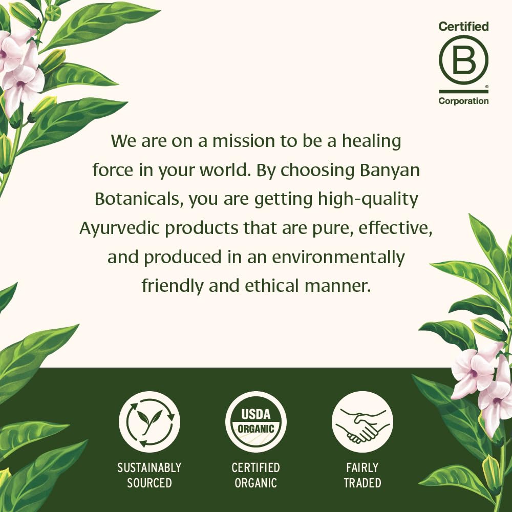 Banyan Botanicals Organic Tranquil Mind – Nervous System Support & Physical Relaxation Supplement – with Skullcap, Passionflower & Gotu Kola – Non-Drowsy Systemic Grounding – 90 Tablets – USDA Organic Banyan BotanicalsBuy Supplements Australia