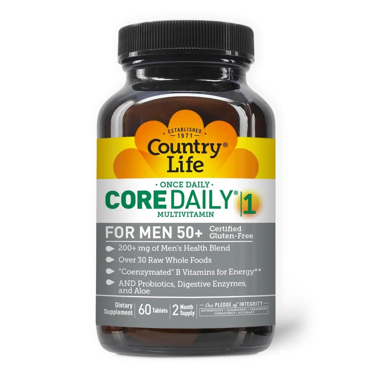 Country Life CORE Daily-1 Multivitamin for Men 50+ - Gluten-Free, Energy Support with Coenzymated B Vitamins Country LifeBuy Supplements Australia