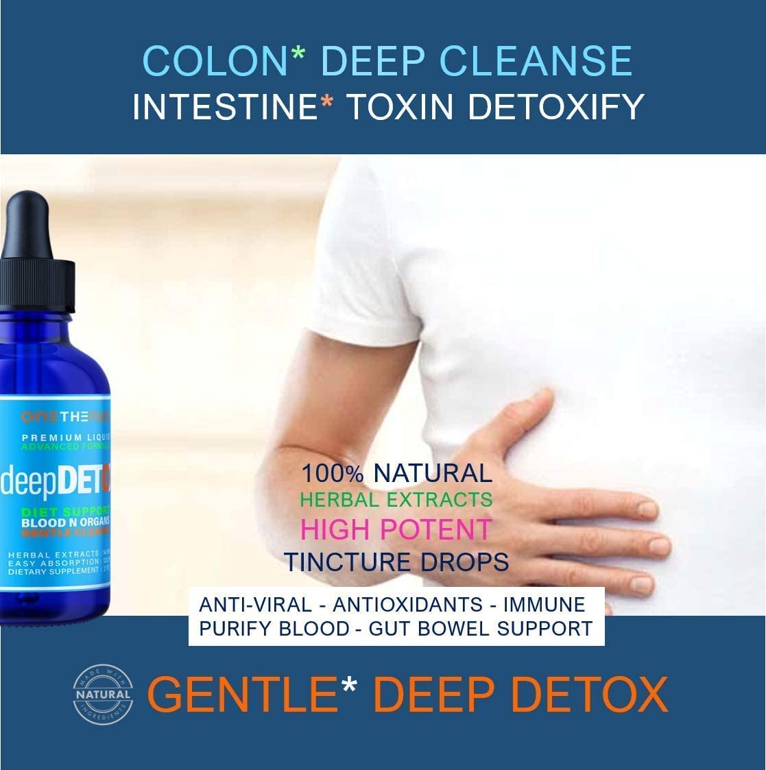 DeepDetox 2oz. Plant-Based Colon Intestinal Gut Liver Cleanse Detox Support. Purify Blood ONETHEFUELBuy Supplements Australia