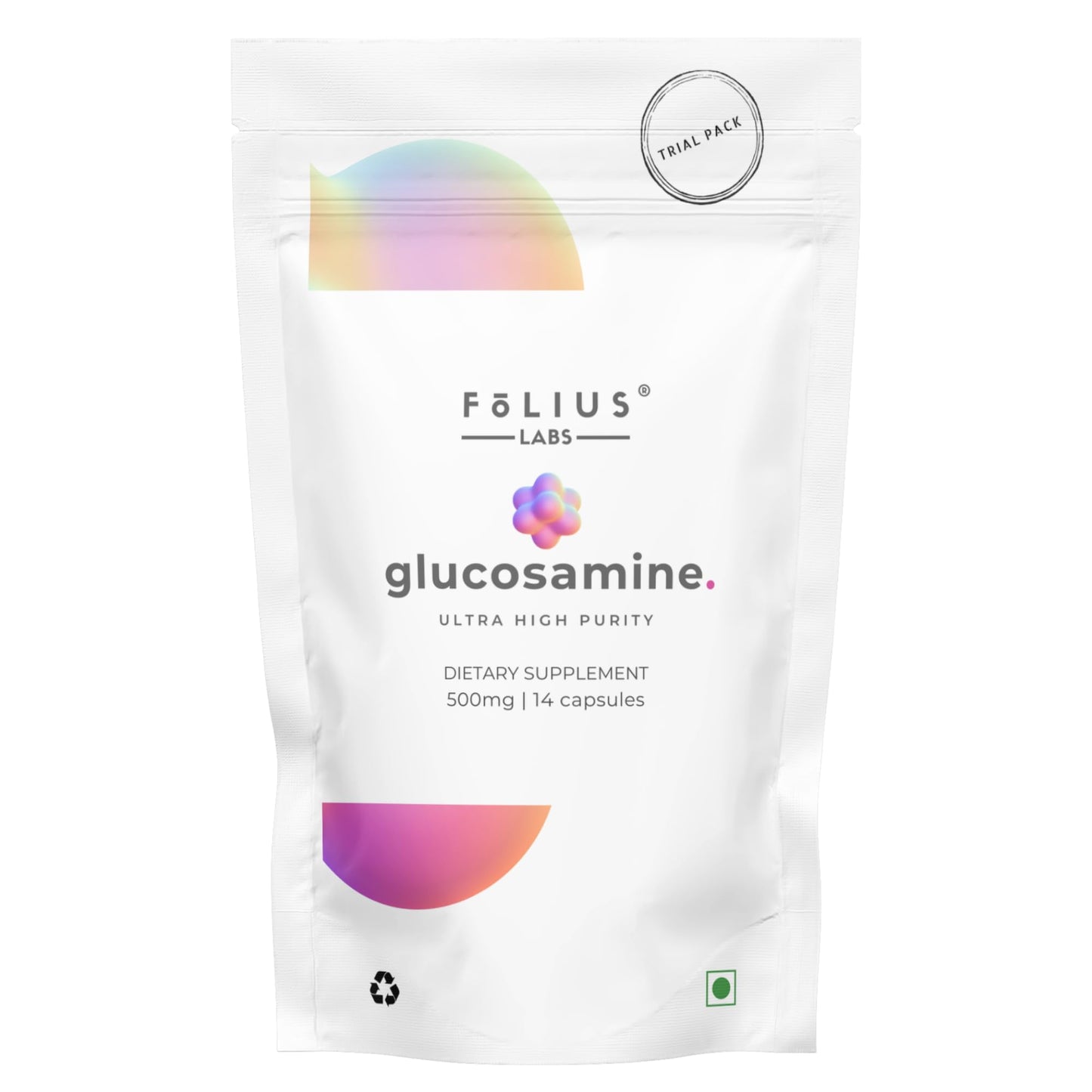 FOLIUS LABS Glucosmine Sulfate Potassium Chloride 750mg for Healthy Joints, Bones and Cartilage — Joint Support Supplement for Men and Women (Trial Pack) FOLIUS LABSBuy Supplements Australia