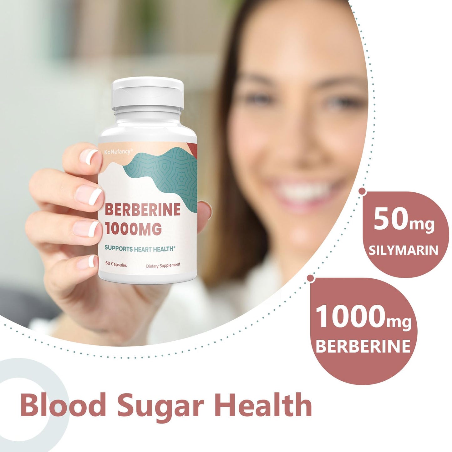 KoNefancy Berberine HCL Supplement 1000mg, High Absorption Berberine Plus Vegan KoNefancyBuy Supplements Australia