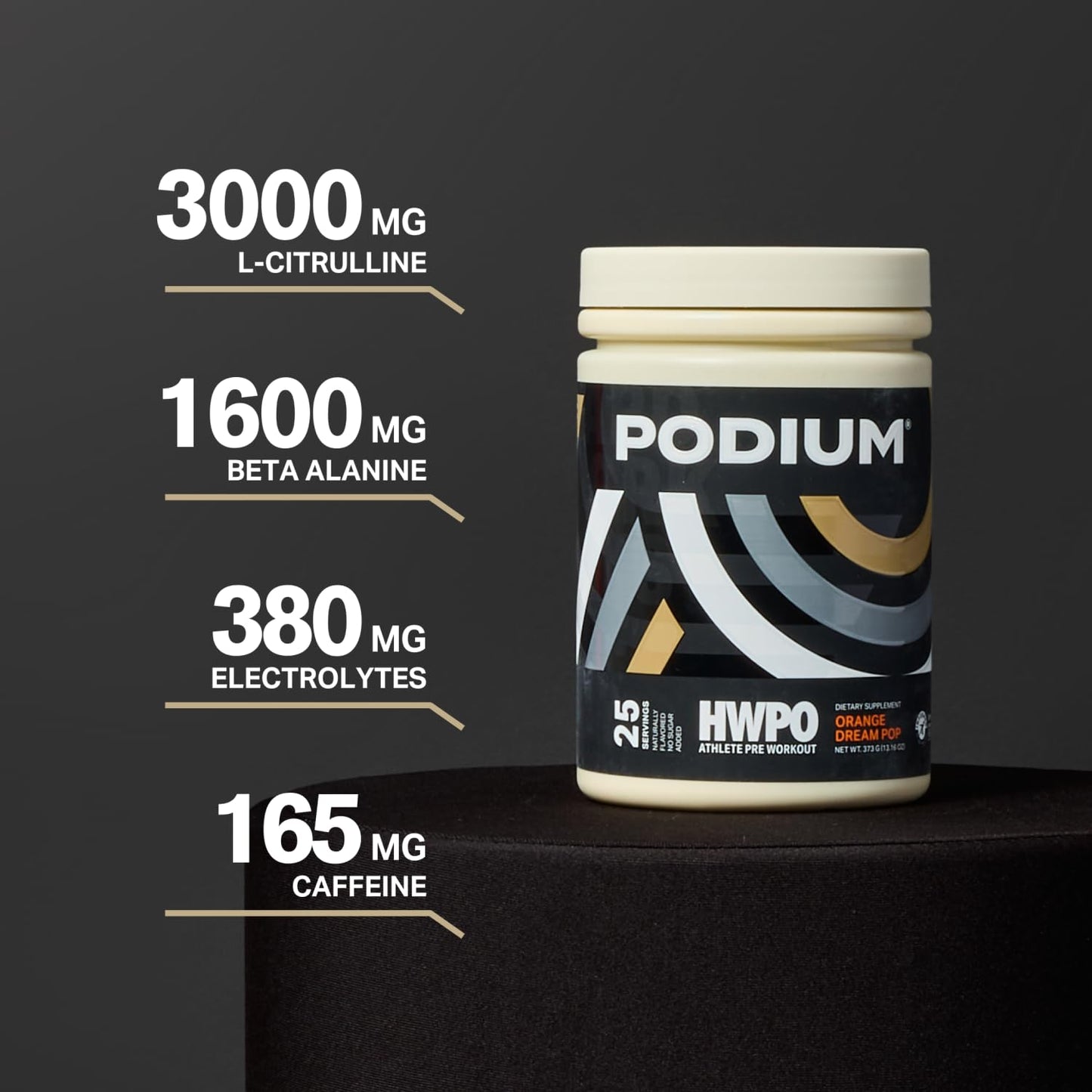 Podium Nutrition, Athlete Pre Workout Powder, Orange Dream Pop, 25 Servings, Beta Alanine Podium NutritionBuy Supplements Australia