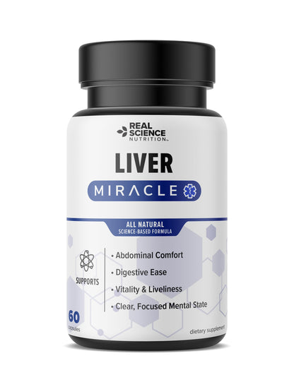 Real Science Nutrition Offers Liver Miracle, Alleviating Symptoms of Abdominal Discomfort, Boosting Energy Levels, Enhancing Mental Clarity, & Overall Vitality Real Science NutritionBuy Supplements Australia