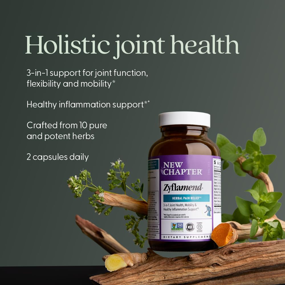 New Chapter Zyflamend™ Joint Supplement & Herbal Pain Relief – 10-in-1 Superfood Blend with Turmeric, Ginger & Green Tea - for Healthy Inflammation Response, Mobility & Flexibility, 180 Capsules New ChapterBuy Supplements Australia