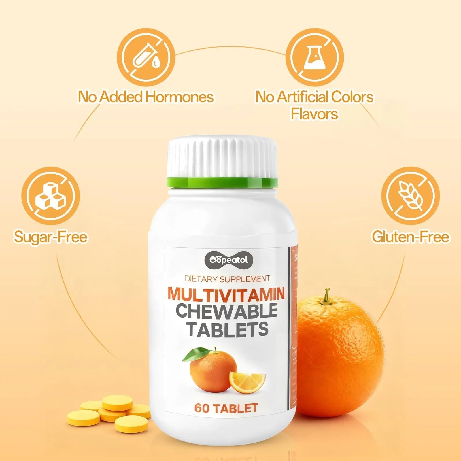 Oopeatol Multivitamin for Adults with Vitamin C, D3 & B Vitamins | Daily Increase Body Protection, Energy & Bone and Joint Equilibrium and Health | OopeatolBuy Supplements Australia