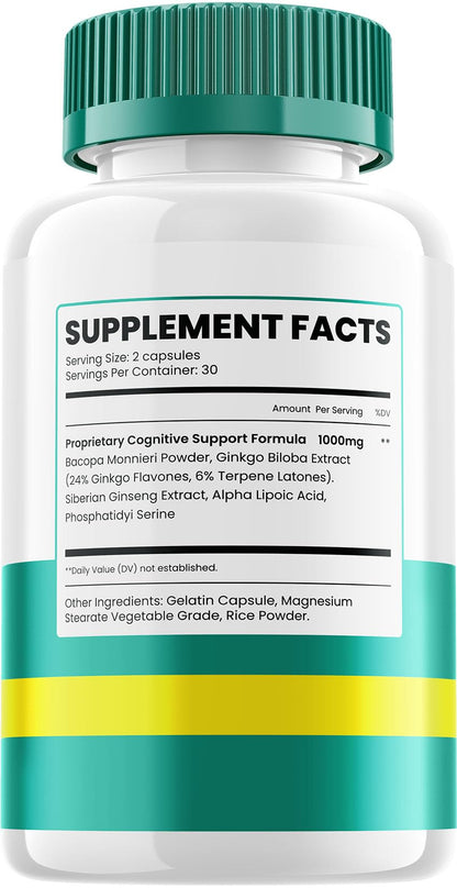 Neuro Defender Supplement Capsules – NeuroDefender Natural Blend Formula Focus Memory Support and Reviews (1 Pack – 60 Capsules) IndeloBuy Supplements Australia